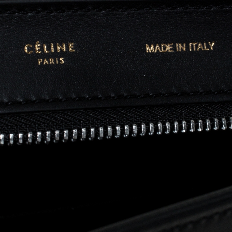 Pre Owned Celine Tri Color Leather and Suede Large Trapeze Bag