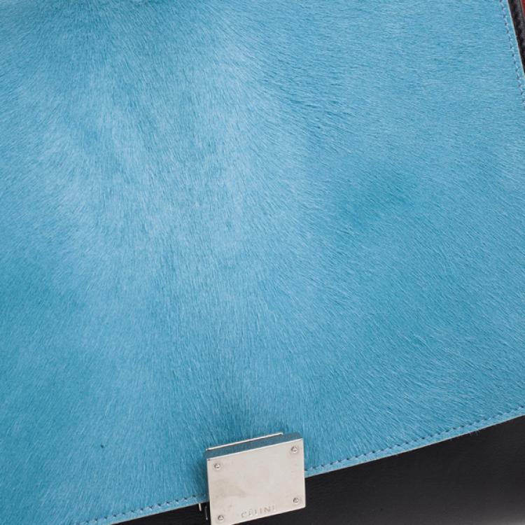 Pre Owned Celine Tricolor Medium Pony Hair Trapeze Bag