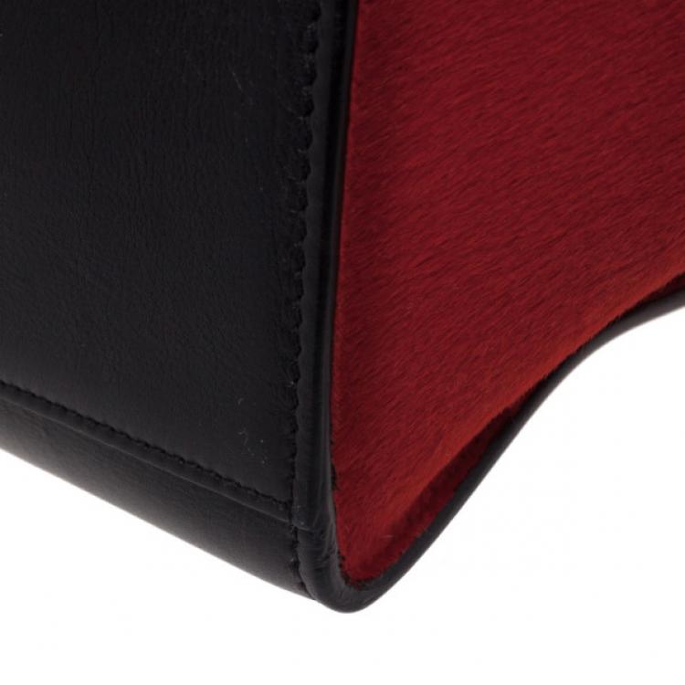 Pre Owned Celine Tricolor Medium Pony Hair Trapeze Bag