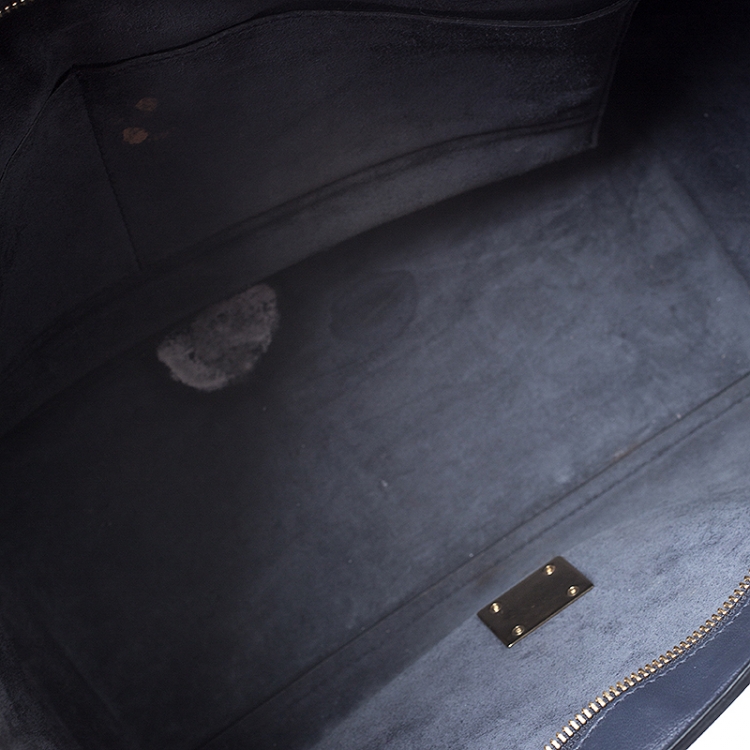 Pre Owned Celine Tricolor Leather and Suede Medium Trapeze Bag