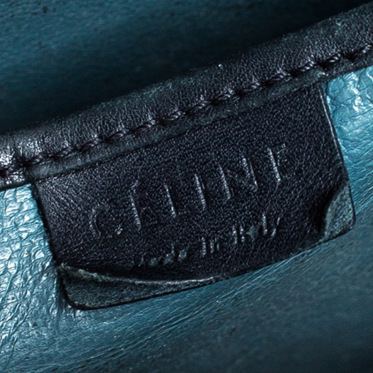 Pre Owned Celine Tri Color Leather Nano Luggage Tote