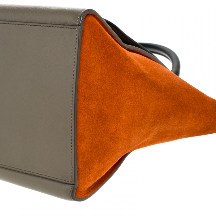 مملوكة مسبقًا Celine Tri Color Leather and Suede Medium Trapeze Bag