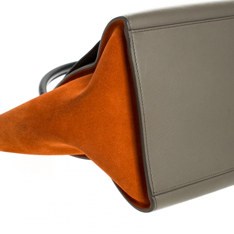 مملوكة مسبقًا Celine Tri Color Leather and Suede Medium Trapeze Bag