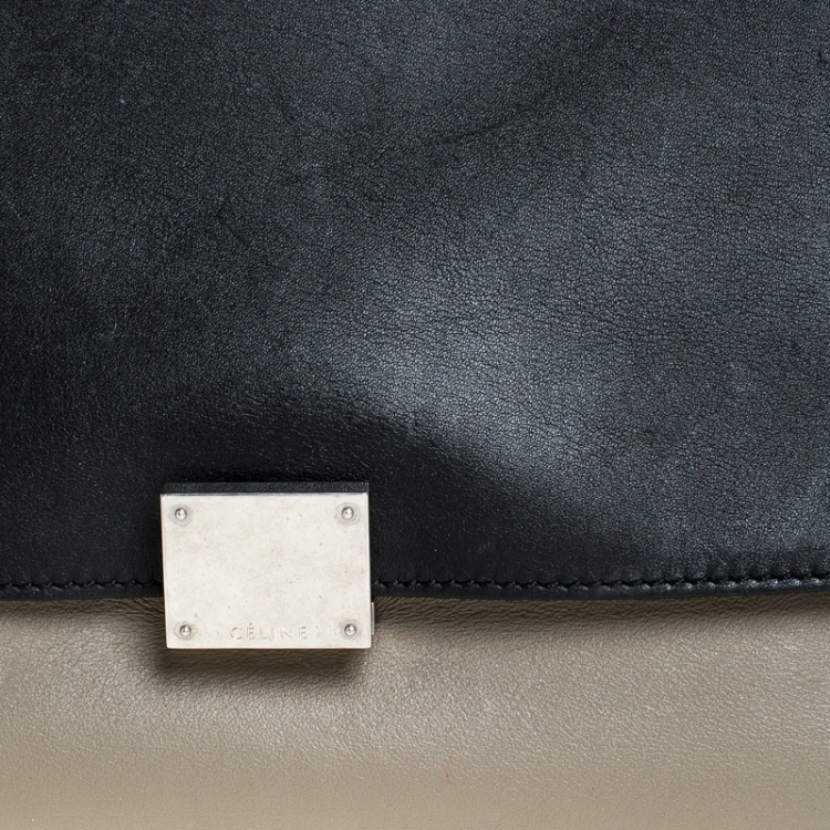 مملوكة مسبقًا Celine Tri Color Leather and Suede Medium Trapeze Bag