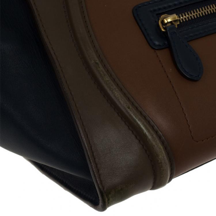 Pre Owned Celine Tri-Color Mini Luggage Tote