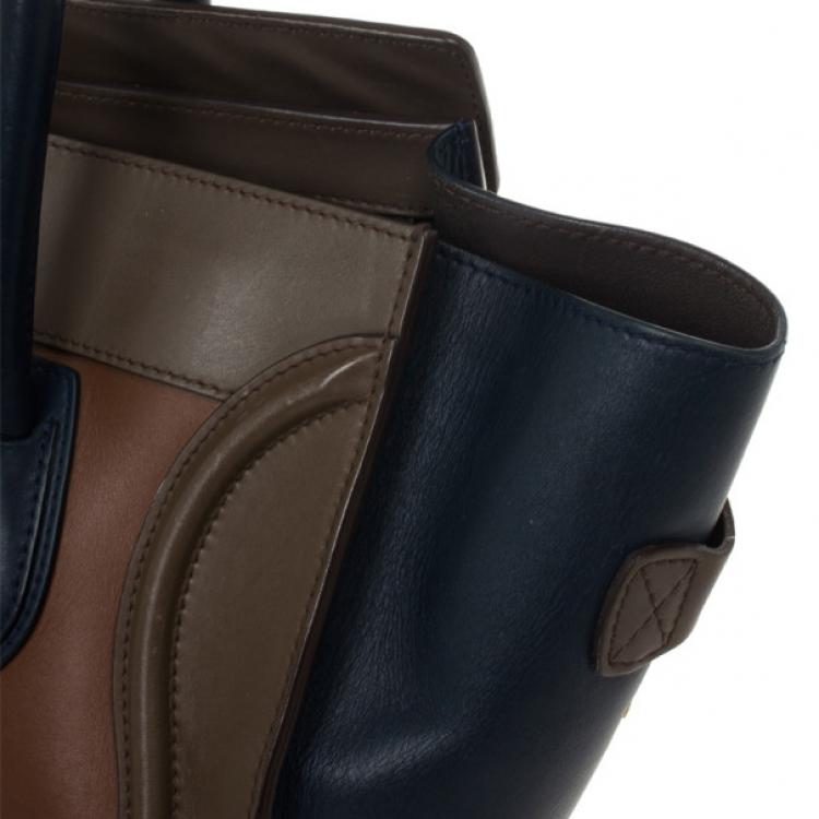 Pre Owned Celine Tri-Color Mini Luggage Tote