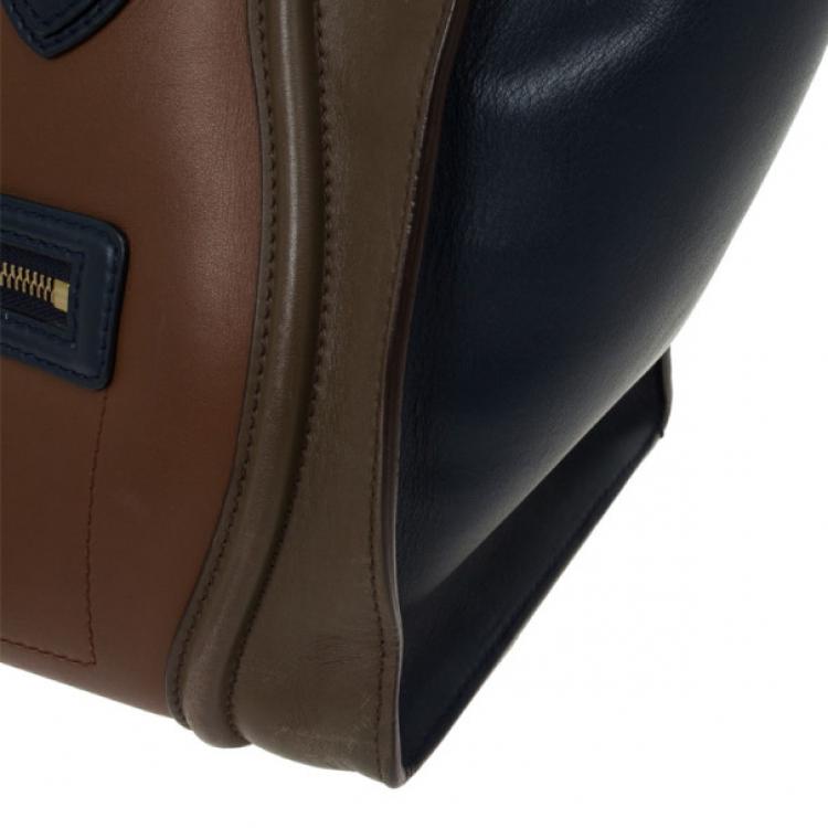 Pre Owned Celine Tri-Color Mini Luggage Tote