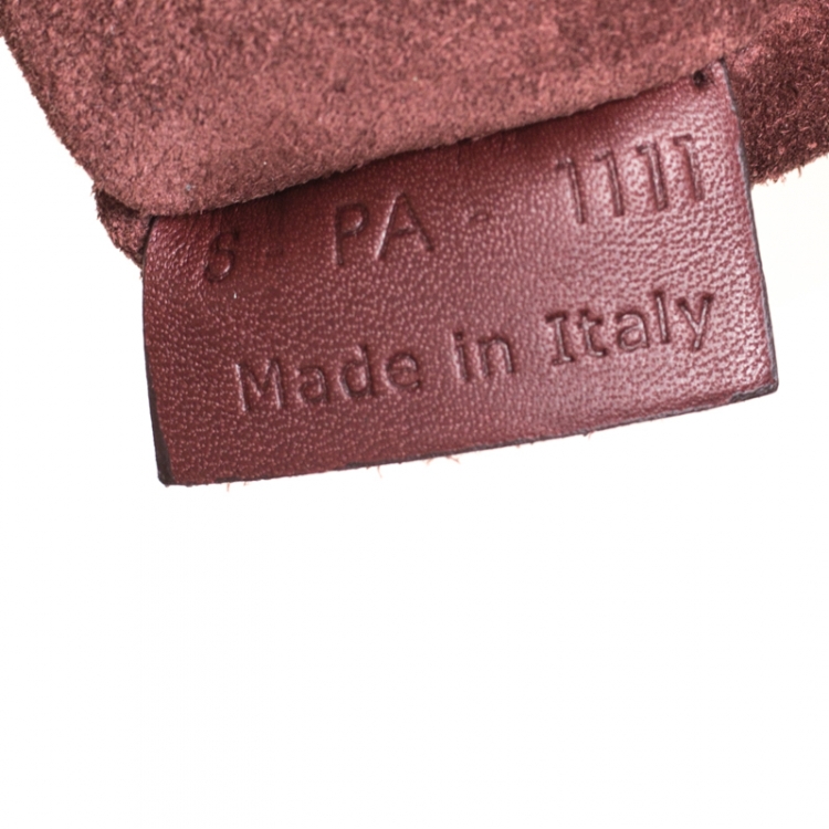 Pre Owned Celine Burgundy Leather Medium Phantom Luggage Tote 