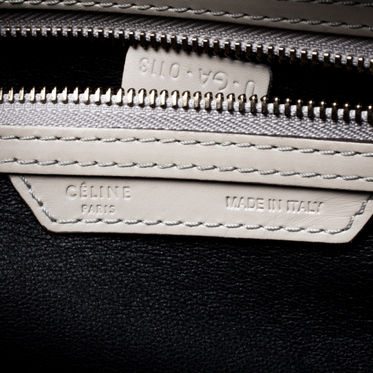 Pre Owned Celine Grey Python and Leather Mini Luggage Tote