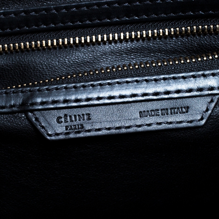 Pre Owned Celine Tricolor Leather Mini Luggage Tote