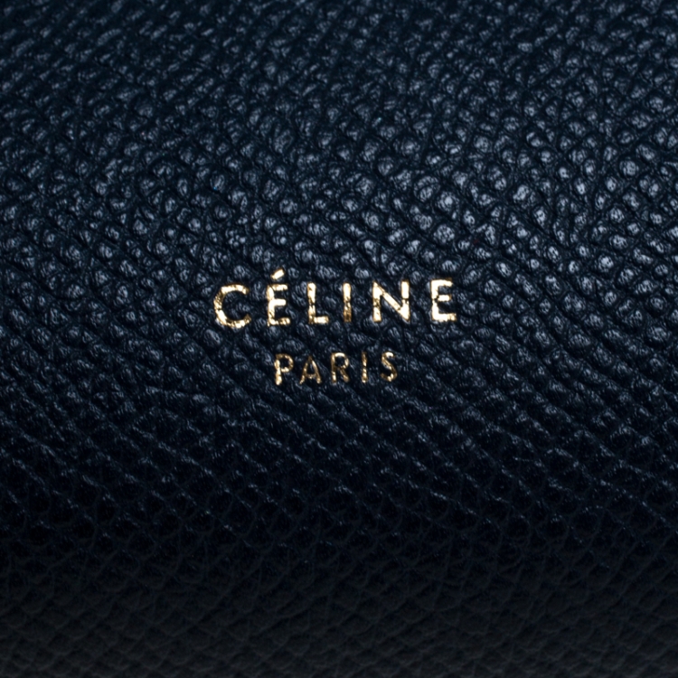 Pre Owned Celine Navy Blue Leather Belt Bag 