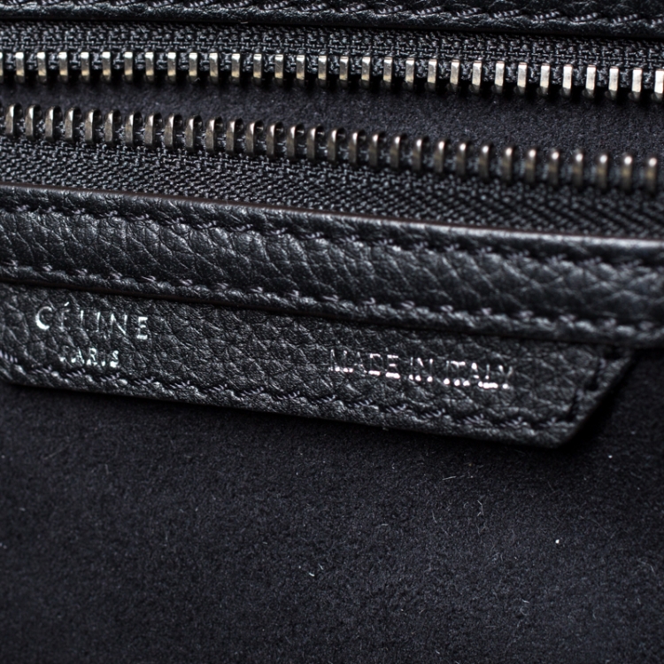Pre Owned Celine Black Leather Mini Luggage Tote