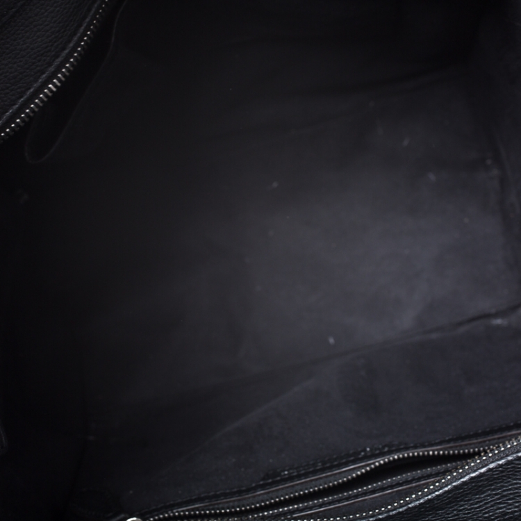 Pre Owned Celine Black Leather Mini Luggage Tote