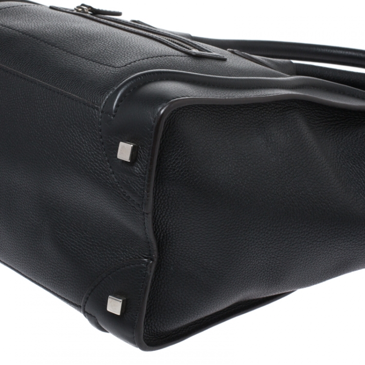 Pre Owned Celine Black Leather Mini Luggage Tote