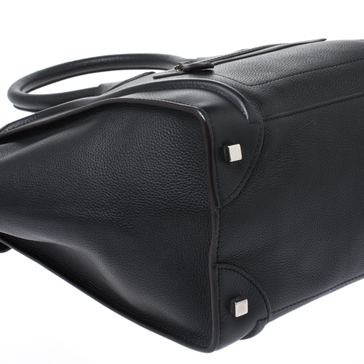 Pre Owned Celine Black Leather Mini Luggage Tote