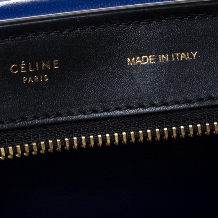 مملوكة مسبقًا Celine Tricolor Leather and Suede Medium Trapeze Bag