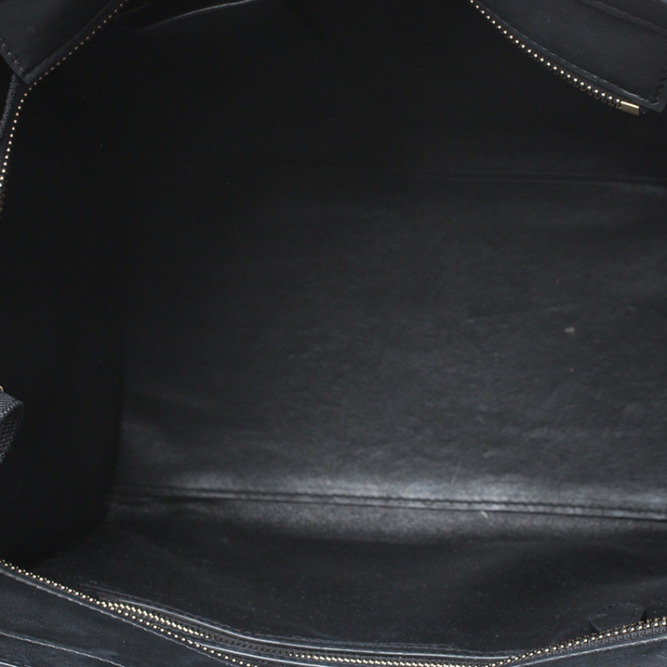 Pre Owned Celine Tri Color Leather and Suede Medium Luggage Tote