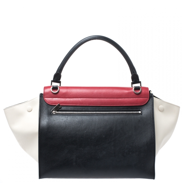مملوكة مسبقًا Celine Tricolor Leather Medium Trapeze Bag