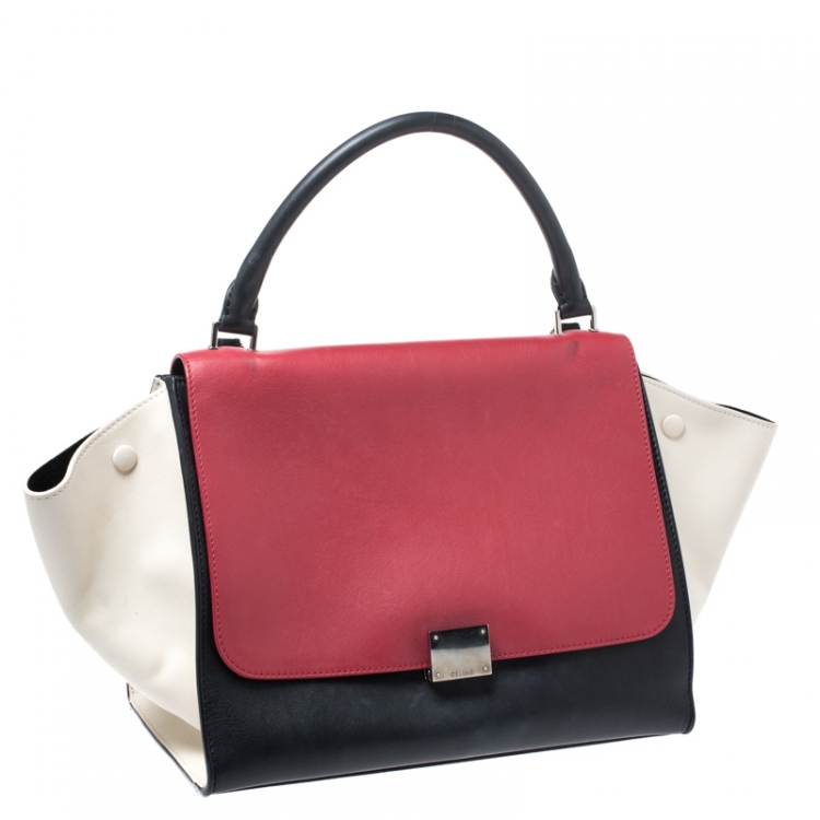 مملوكة مسبقًا Celine Tricolor Leather Medium Trapeze Bag