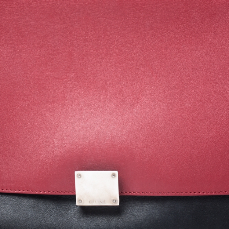 مملوكة مسبقًا Celine Tricolor Leather Medium Trapeze Bag