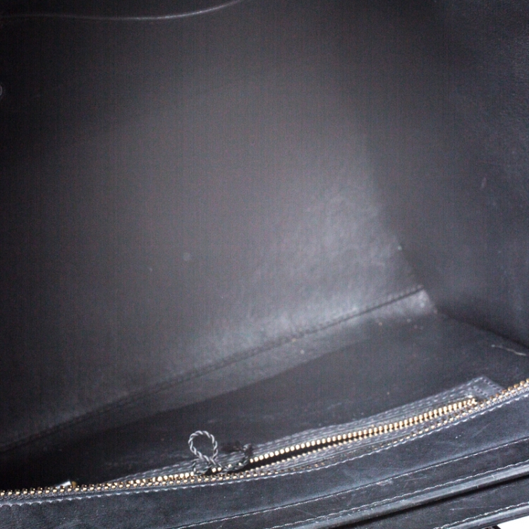 Pre Owned Celine Tri Color Canvas/Suede and Leather Mini Luggage Tote