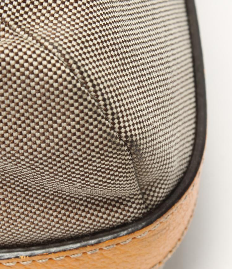 Pre Owned Celine Gray/Yellow Canvas Carriage Tote Bag 