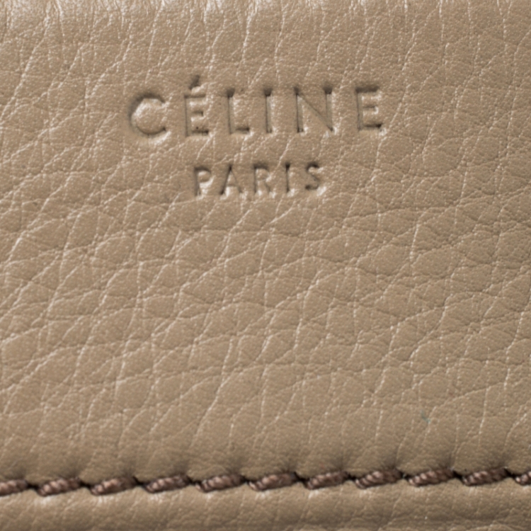 Pre Owned Celine Beige Leather Medium Phantom Luggage Tote
