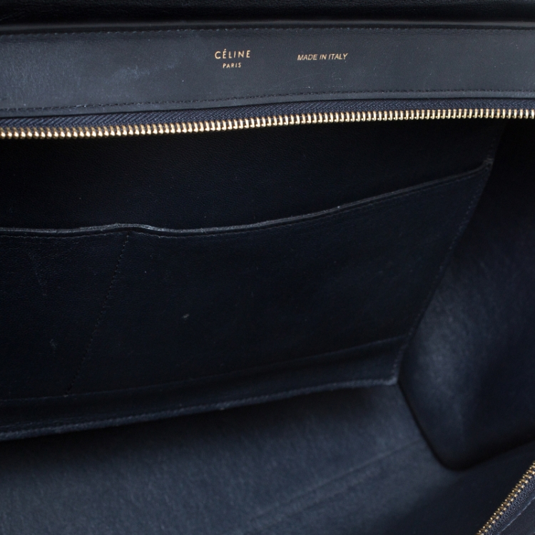 Pre Owned Celine Tri Color Leather Medium Trapeze Bag