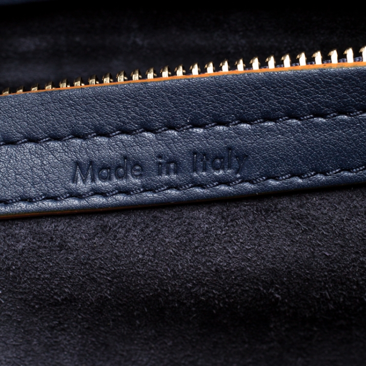 Pre Owned Celine Navy Blue Leather Large Phantom Luggage Tote