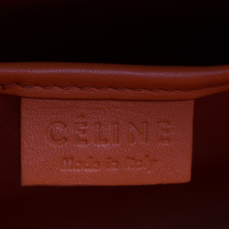 مملوكة مسبقًا Celine Orange Leather Nano Luggage Tote