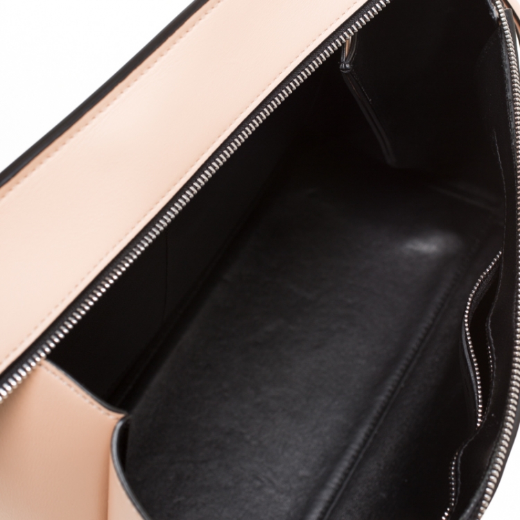 Pre Owned Celine Beige Leather Medium Edge Bag
