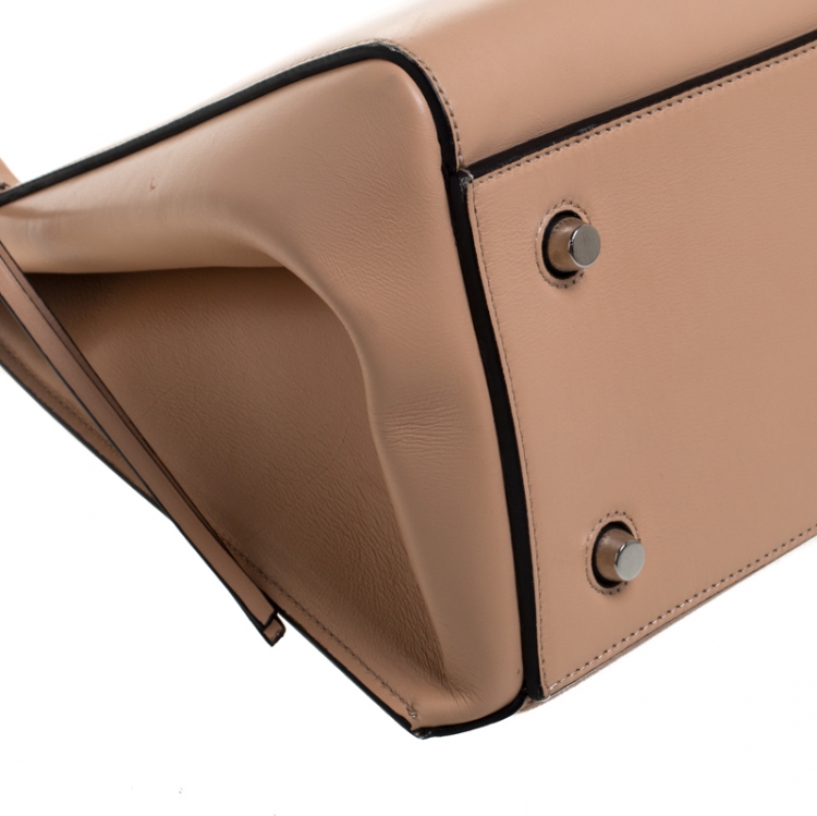 Pre Owned Celine Beige Leather Medium Edge Bag