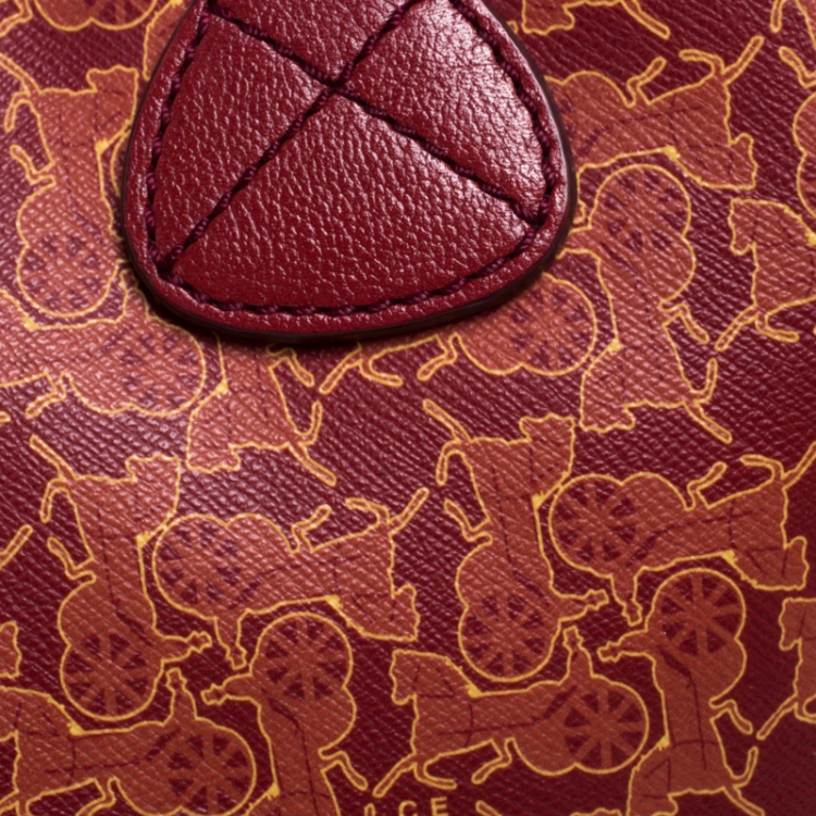 Pre Owned Celine Red Graphics Print Coated Canvas Medium Shopper Tote