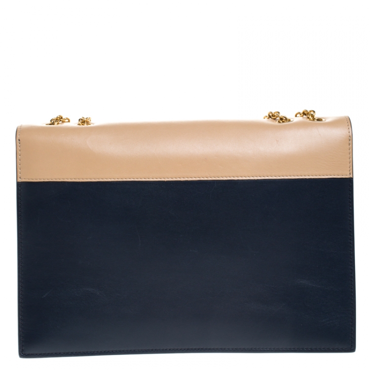 Pre Owned Celine Multicolor Leather and python Pocket Envelope Shoulder Bag