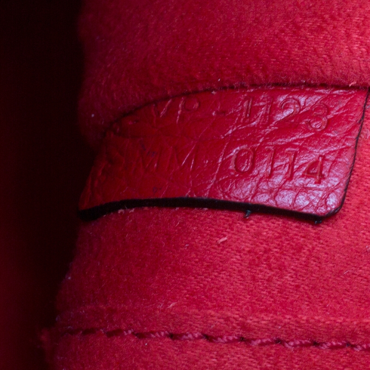 Pre Owned Celine Red Leather Nano Luggage Tote