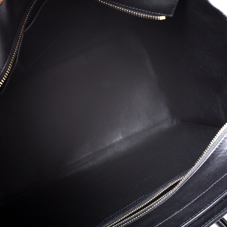 Pre Owned Celine Black Python and Leather Medium Luggage Tote