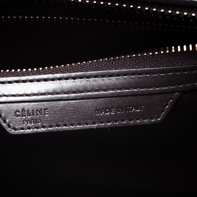 Pre Owned Celine Tricolor Leather Micro Luggage Tote