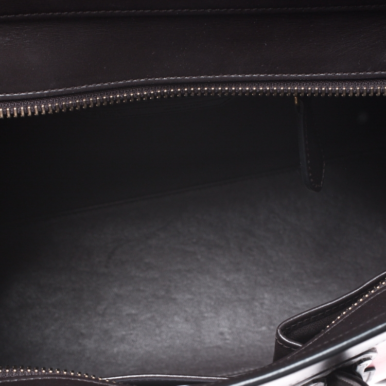 Pre Owned Celine Tricolor Leather Micro Luggage Tote