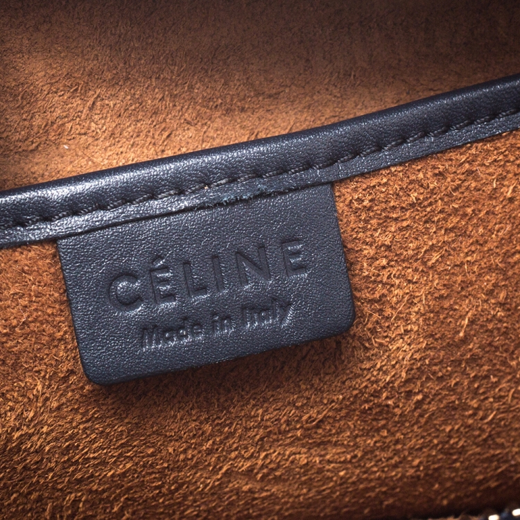 Pre Owned Celine Tri Color Leather Nano Luggage Tote