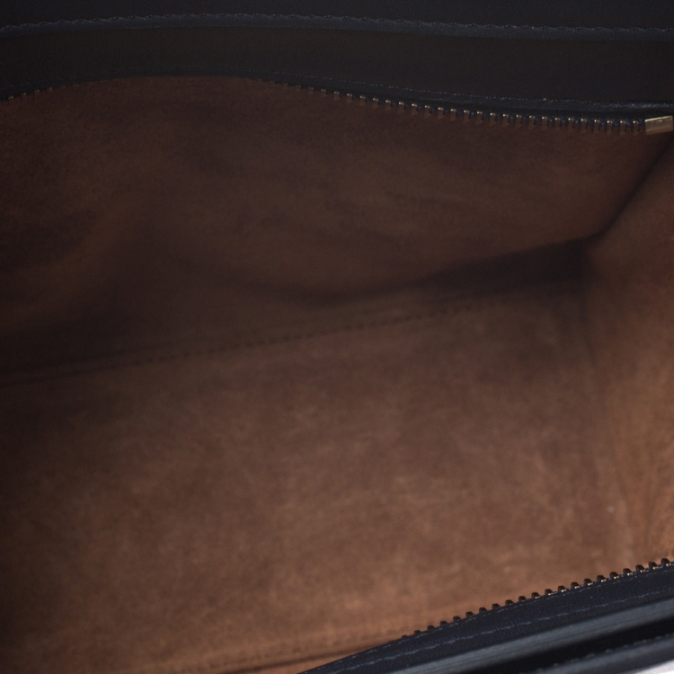 Pre Owned Celine Tri Color Leather Nano Luggage Tote