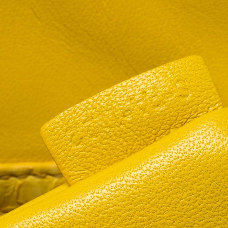 Pre Owned Celine Yellow Python Medium Phantom Luggage Tote 