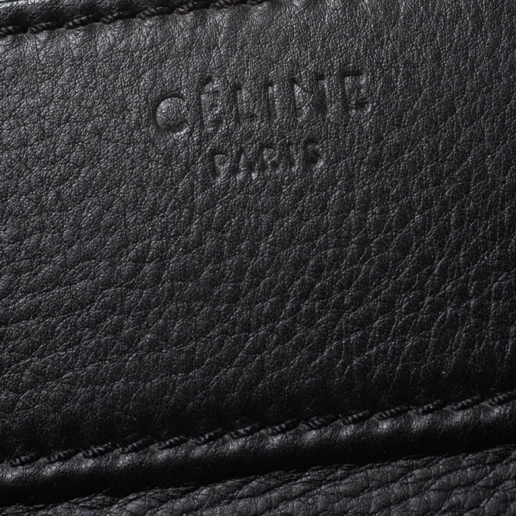 Pre Owned Celine Black Leather Large Phantom Luggage Tote