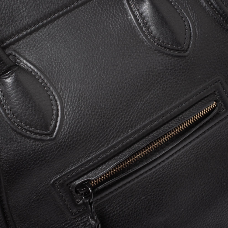 Pre Owned Celine Black Leather Large Phantom Luggage Tote