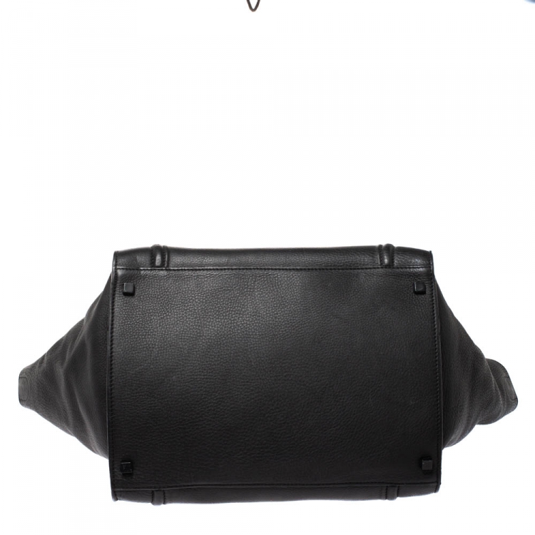 Pre Owned Celine Black Leather Large Phantom Luggage Tote