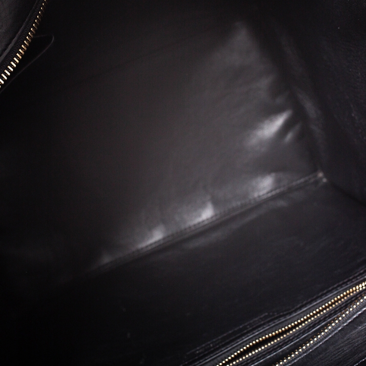 Pre Owned Celine Tricolor Leather and Suede Mini Luggage Tote