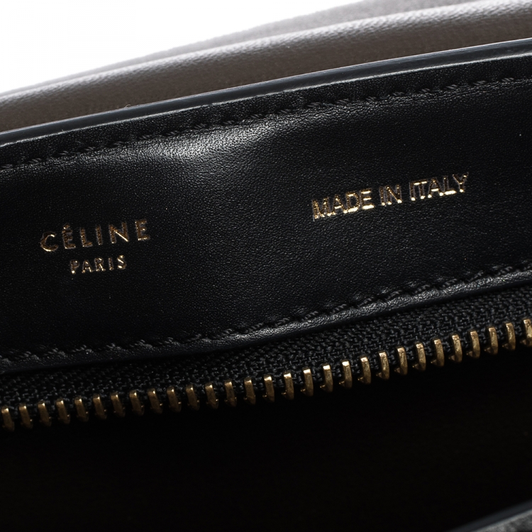 Pre Owned Celine Tricolor  Python/Suede and Leather Medium Trapeze Bag