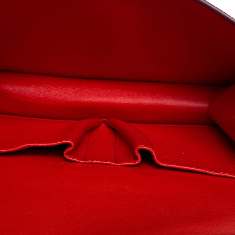 Pre Owned Celine Orange Leather Symmetrical Shoulder Bag 