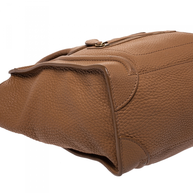 مملوكة مسبقًا Celine Tan Leather Micro Luggage Tote