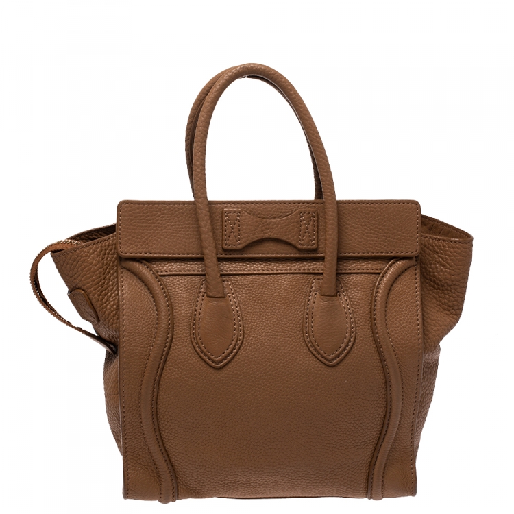 مملوكة مسبقًا Celine Tan Leather Micro Luggage Tote