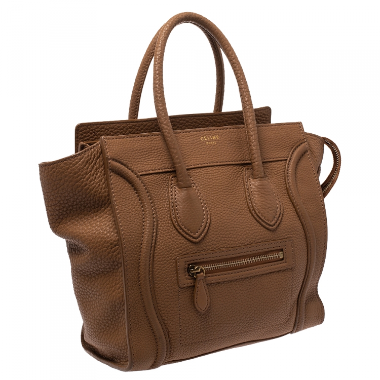 مملوكة مسبقًا Celine Tan Leather Micro Luggage Tote